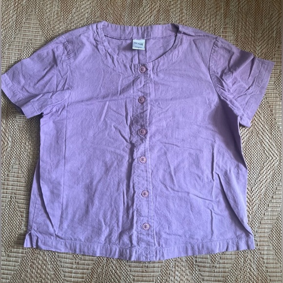 Blair Women's Linen Style Short Sleeve Top,Button Up,Size S - Picture 1 of 7